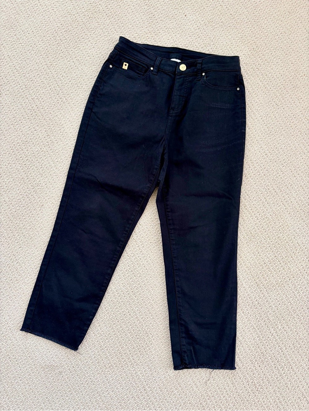 Belle by Kim Gravel Black Cropped High-Rise Jeans Size 2